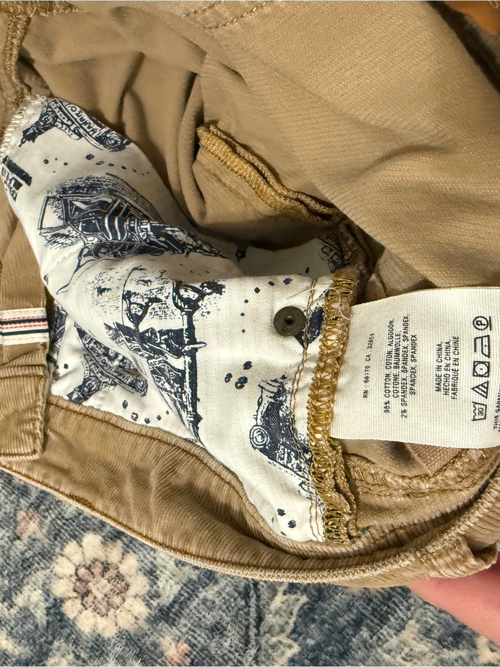 🦋Pilcro| EUC Anthropologie Pants Size 30 Corduroy Casual Everyday Pants in Camel - Picture 8 of 8